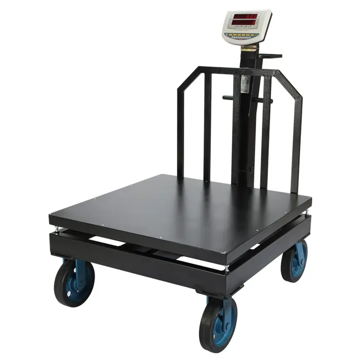 باسکول نمایشگر ثابت 1000kg محک – چرخدار پاترولی (120*120سانتیمتر)