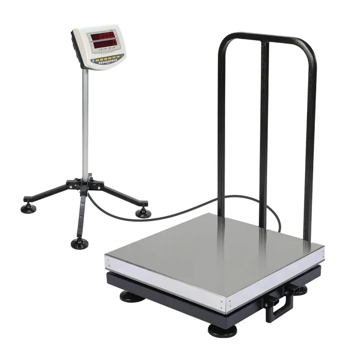 باسکول نمایشگر متحرک 500kg محک – سینی استیل