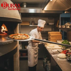 ابزار های مورد استفاده برای فر :پارو پیتزا، استند پارو پیتزا، فرچه نظافت و قالب پیتزا