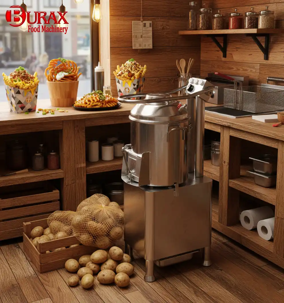 سود پنهان در پوست سیب زمینی؛ استراتژی هوشمندانه برای مدیریت آماده‌سازی در اوج شلوغی با پوست گیر سیب زمینی