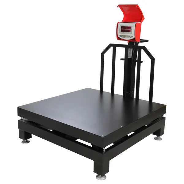 باسکول نمایشگر ثابت بدون چرخ 2000kg محک   سینی گالوانیزه (120*120سانتیمتر)