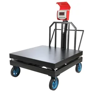 باسکول نمایشگر ثابت 2000kg محک   چرخدار پاترولی (120*120سانتیمتر)
