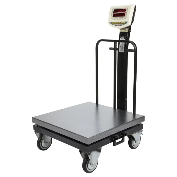 باسکول نمایشگر ثابت 300kg محک   سینی گالوانیزه چرخدار