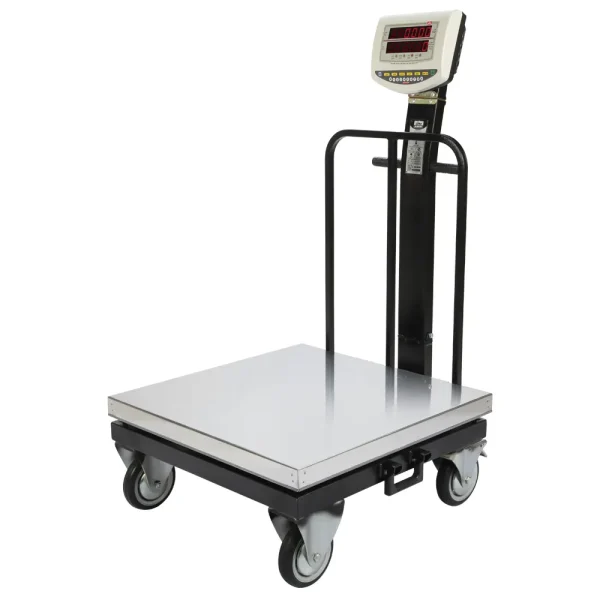 باسکول نمایشگر ثابت 300kg محک   سینی استیل چرخدار