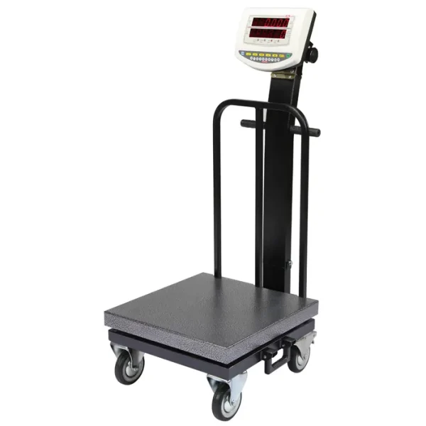 باسکول نمایشگر ثابت 200kg محک   سینی گالوانیزه چرخدار