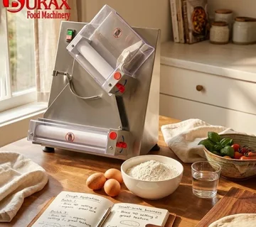 بررسی تخصصی خمیر پهن کن مورب BURAX مدل RBM 40A؛ تحولی در سرعت و کیفیت پیتزا